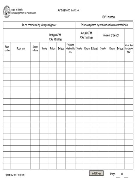 hvac air balance report template